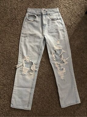 Target Light Blue Distressed Straight-Leg Women’s Jeans